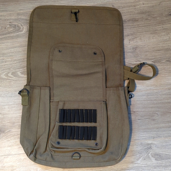 Military Style Crossbody Messenger Bag - Picture 3 of 4
